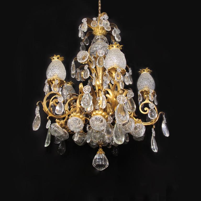 Pineapple chandelier by Baccarat