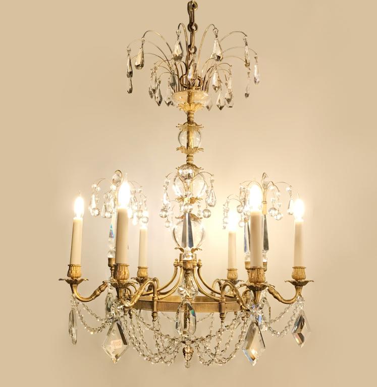 Bronze deals crystal chandelier