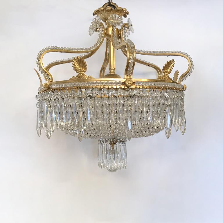 1 antique Baccarat crystal chandelier