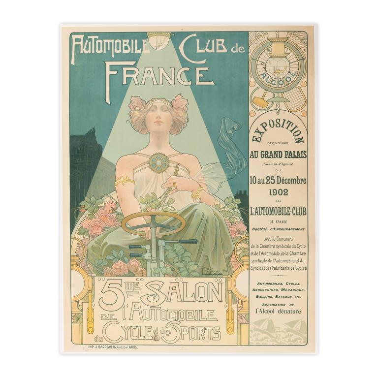 Poster by Privat-Livemont for Automobile Club de France, 1902