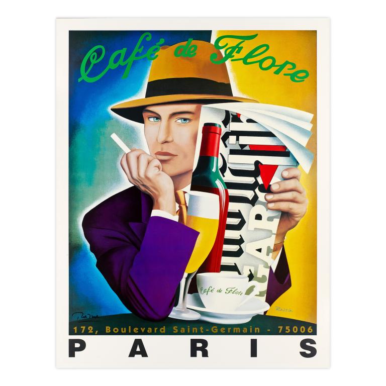 Poster by Razzia for the Café de Flore in Paris