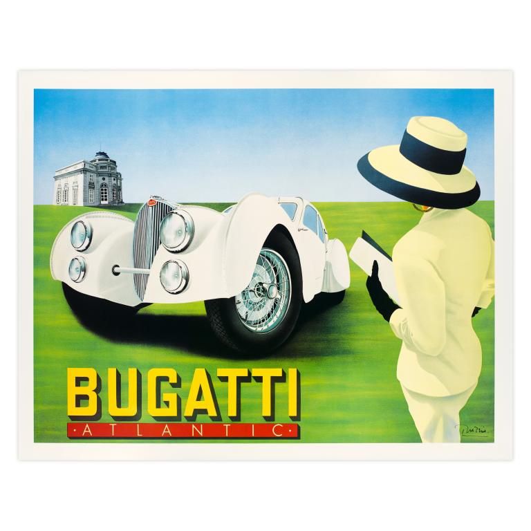 Poster by Razzia for Bugatti Atlantic