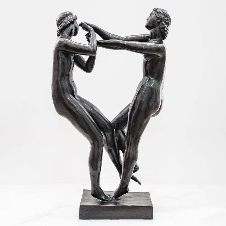The Dancers by J. Bernard, bronze sculpture 4