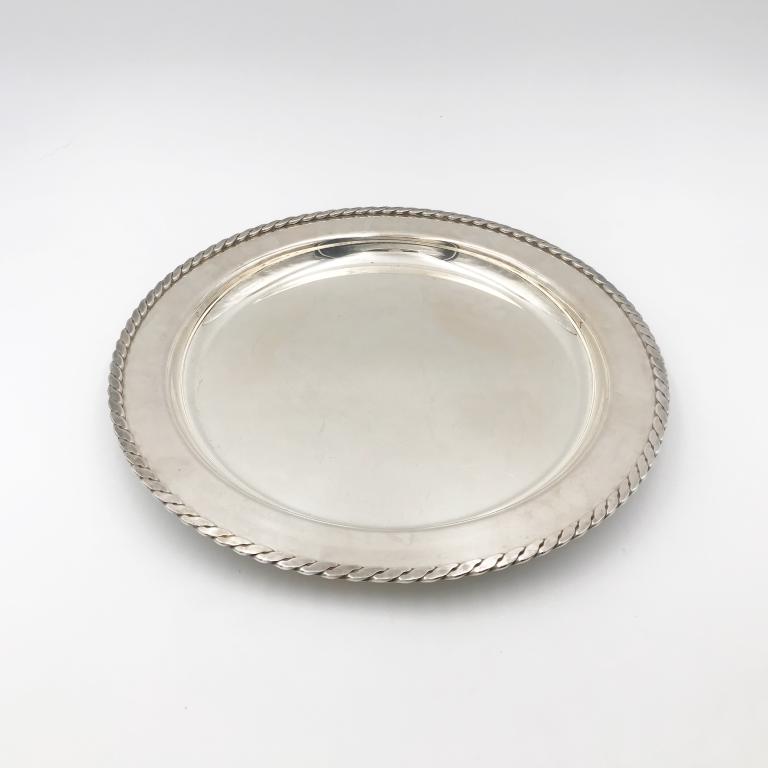 Silver plated plate for Dior