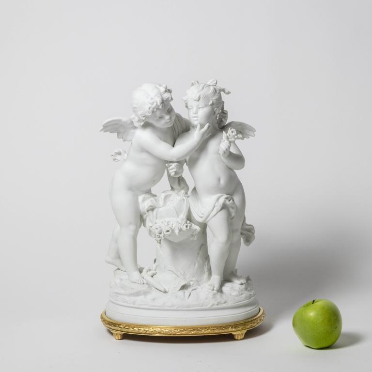 Group of cherubs in biscuit porcelain by Hippolyte Moreaucirca 1880