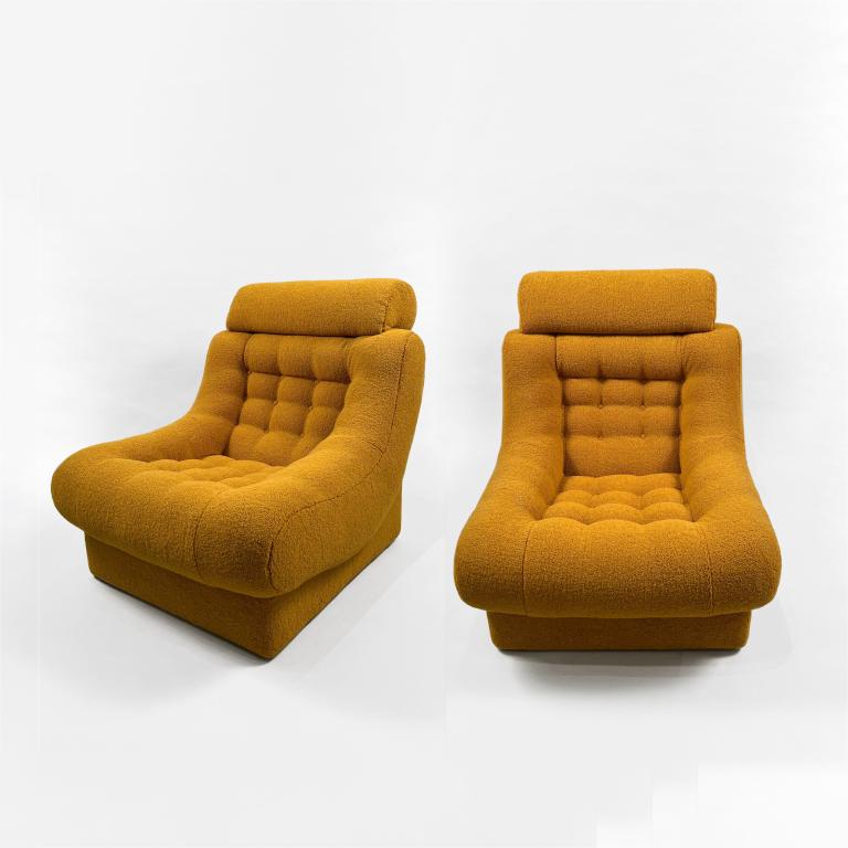 Pair of armchairs by Jonathan De Pas, Donato D'urbino and Paolo Lomazzi, circa 1969