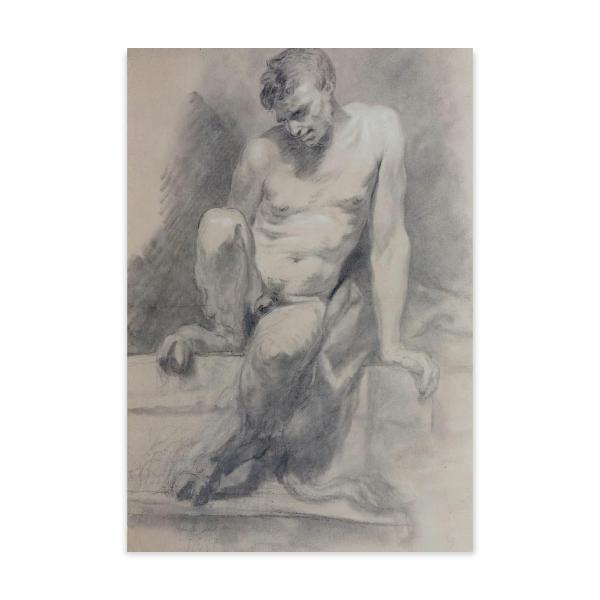 Study of a Satyr Seated on a Ledge