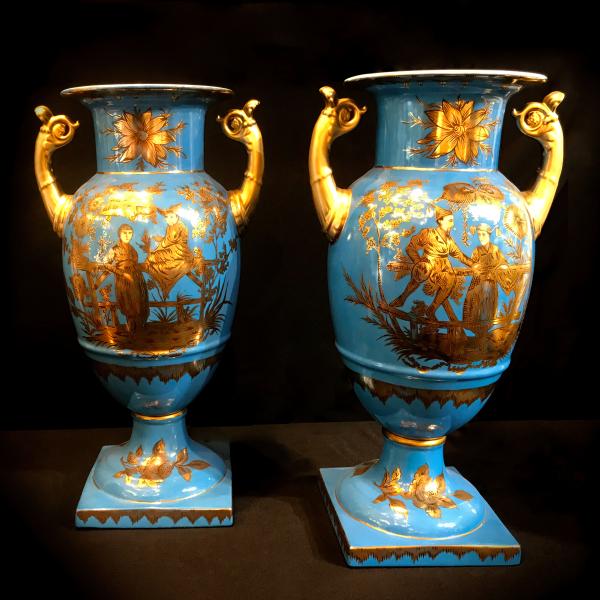  A pair of blue vases, FleaMarket Paris