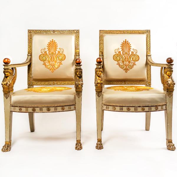 Pair of Napoleon 1st armchairs