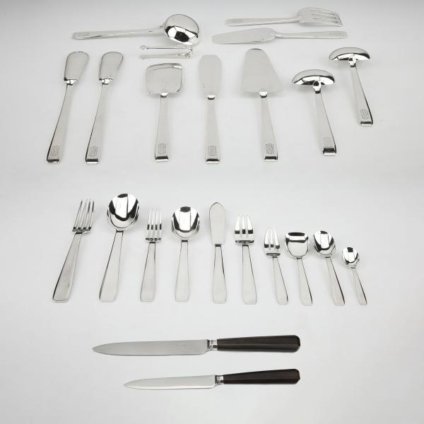 Sterling silver flatware art deco, circa 1930