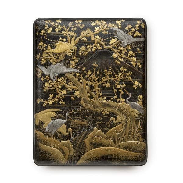 galerie tiago Japanese lacquered paper box (ryoshibako)