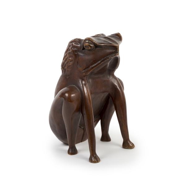 galerie tiago japanese wooden long legs toad