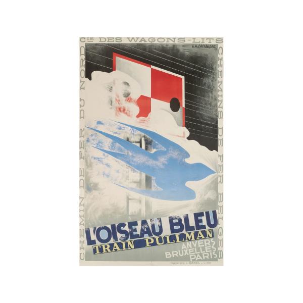 L’oiseau bleu - Train Pullman, by Adolphe Mouron-Cassandre