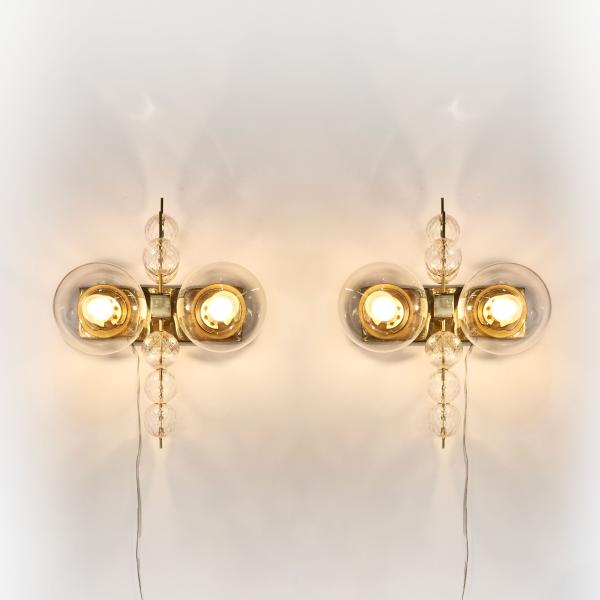 Pair of glass sconces from Czechoslovakia