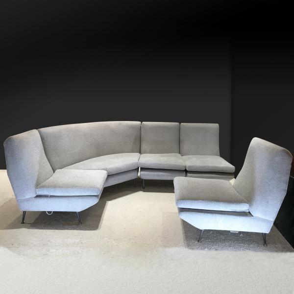 60's modular corner sofa by Gigi Radice