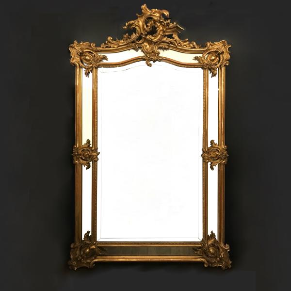 Large Louis XV style gilded mirror