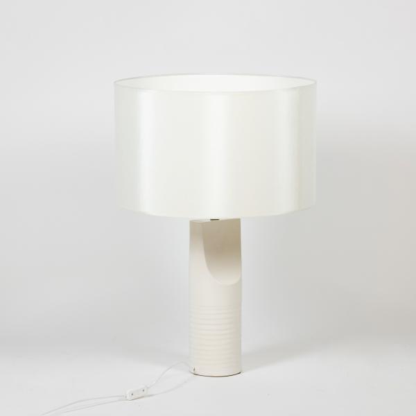 White ceramic "whistle" lamp, 1980's
